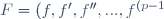 F = (f,f', f'', ..., f^{(p-1)}).